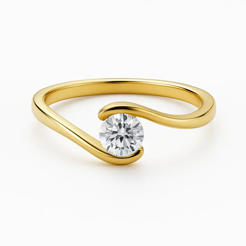 14K Goud Diamant Ring