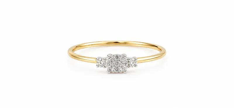 14K Goud Diamant Rita Ring