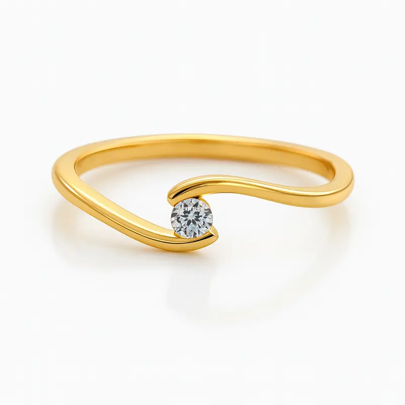 14K Goud Ena Diamant Ring