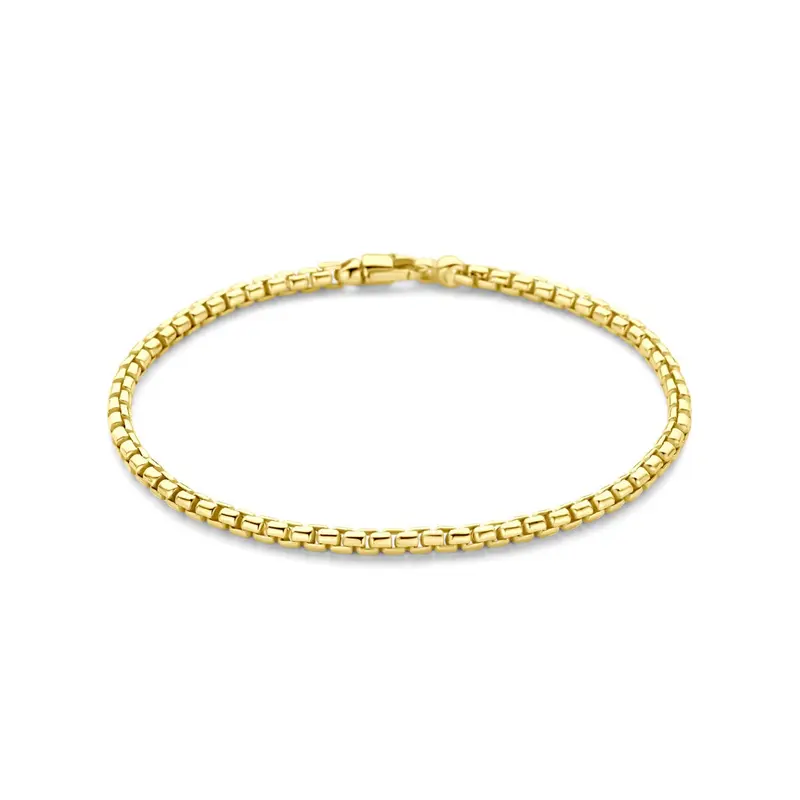14k goud op zilveren dames armband – 19 cm