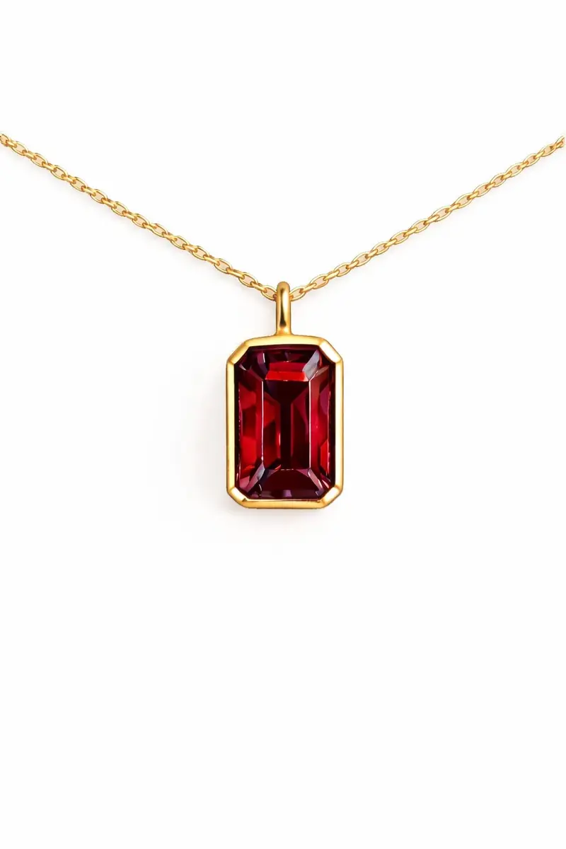 14K Goud Robijn Fancy Ketting