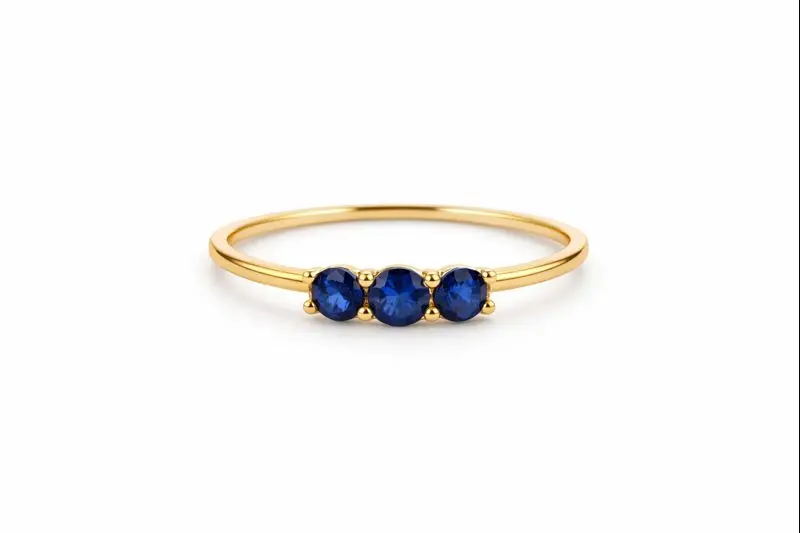 14K Goud Saffier Mona Ring