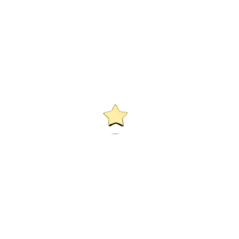 14k gouden flat back piercing ster – 3,5 mm