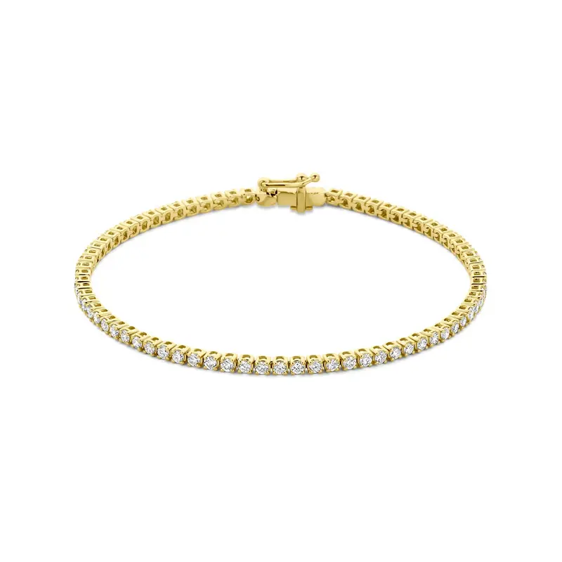 14k Gouden tennis armband met lab grown diamant