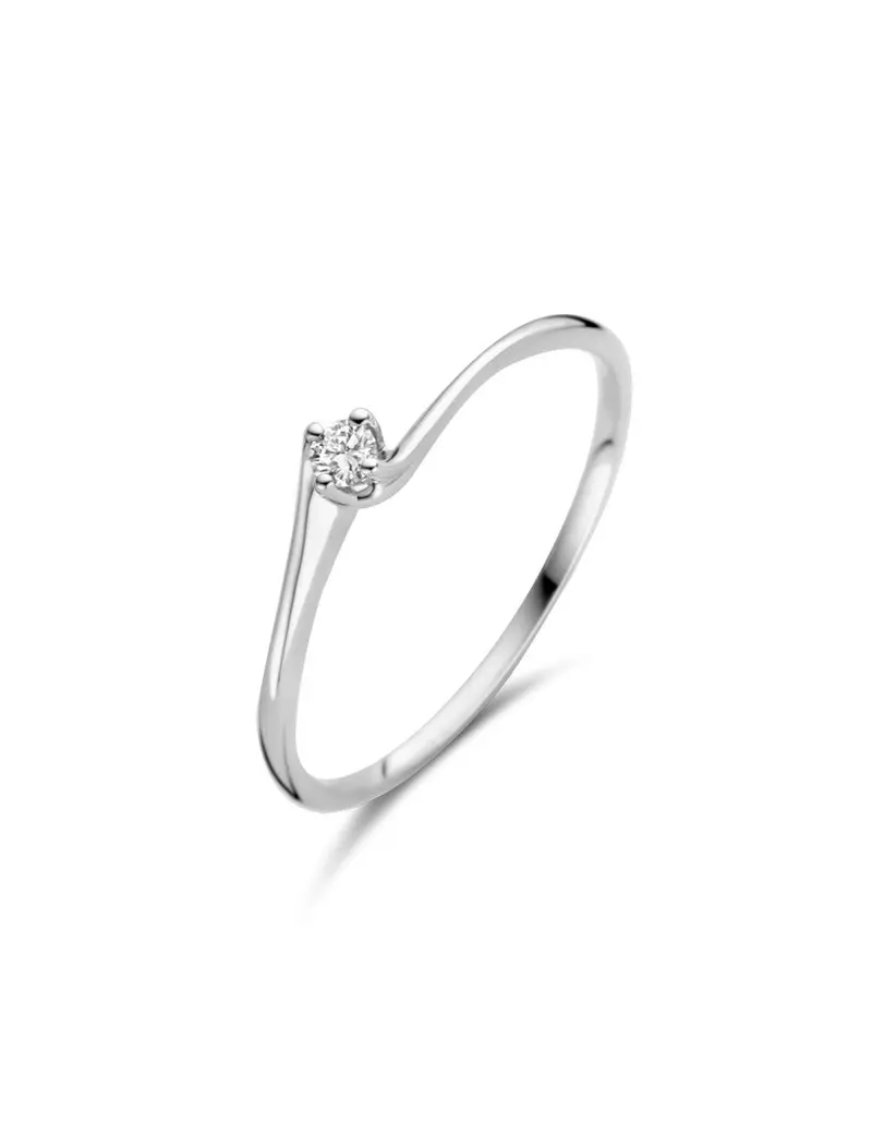 14K Witgoud Athene Diamant Ring 0.05 ct