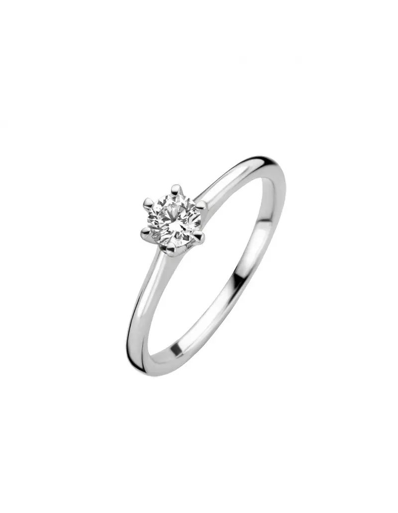 14K Witgoud Reale Diamant Ring 1 x 0.30 ct
