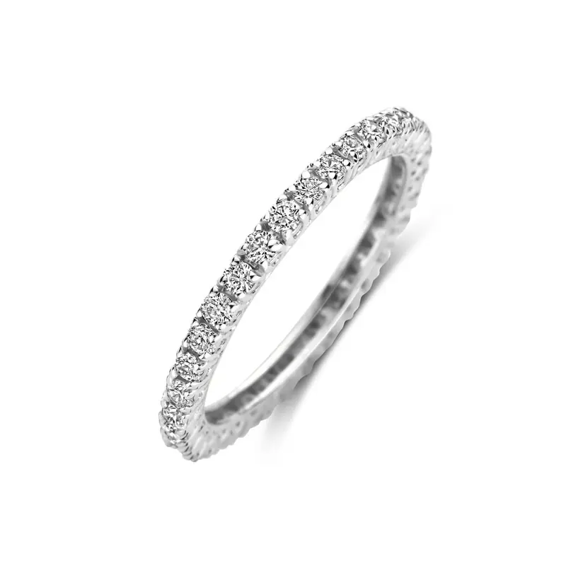 14k Witgouden Alliance Ring met Diamant – 0.70 ct