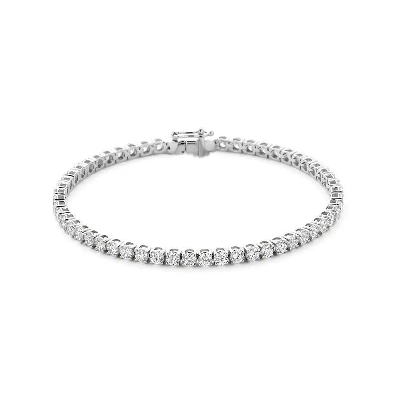 14K Witgouden Diamanten Armband 3 mm – 4106483