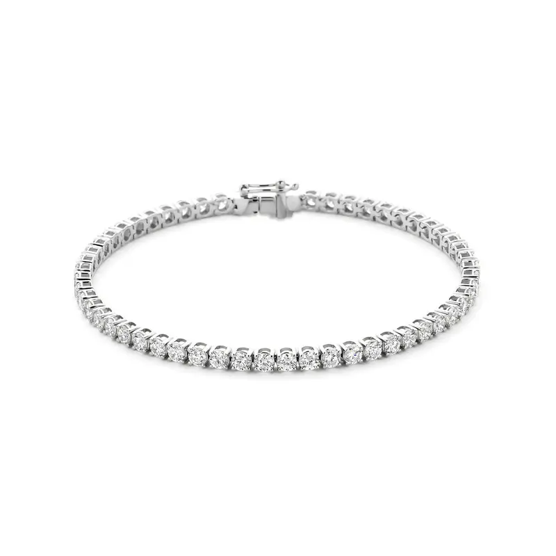 14k Witgouden tennis armband met lab grown diamant