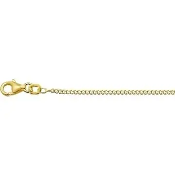 18k Geelgouden ketting met geslepen gourmette schakel