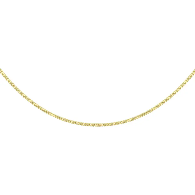 18k Geelgouden ketting met geslepen gourmette schakel