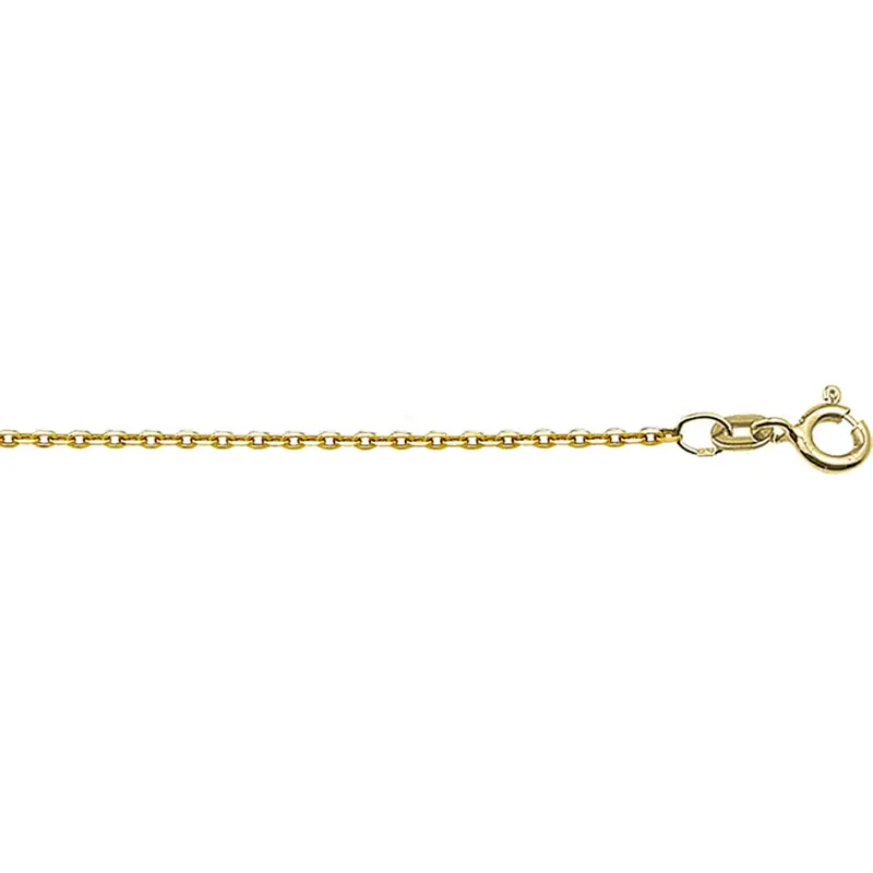 18k Geelgouden ketting met platte anker schakel