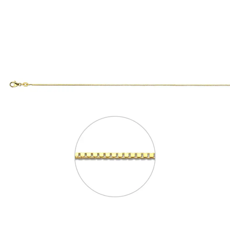 18k Geelgouden venetiaanse ketting met karabijn sluiting