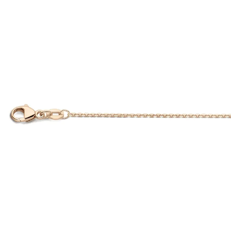 18k rosegouden dames ketting – anker collier 45 cm
