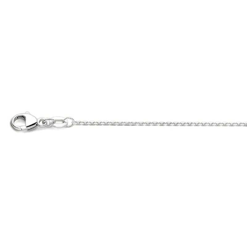 18k witgouden dames ketting – anker collier 45 cm