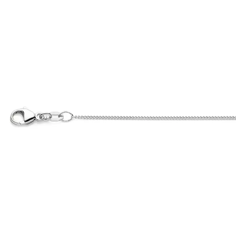 18k witgouden dames ketting – gourmette collier 45 cm