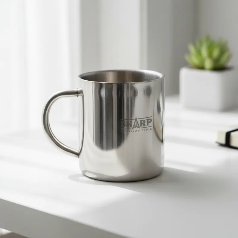300 ml Mok met tekst - Staal -1