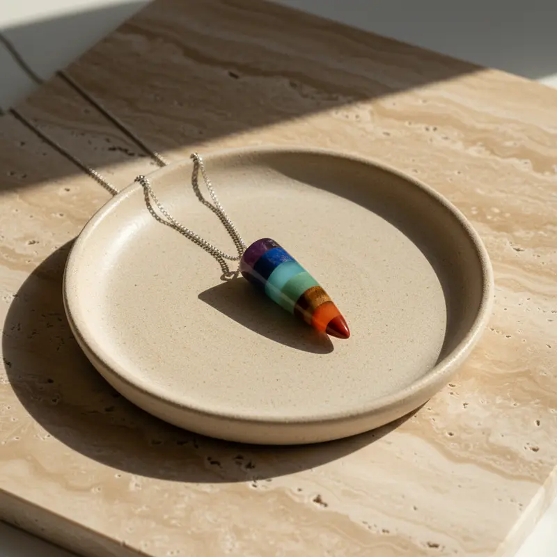 7 Chakra hanger met ketting