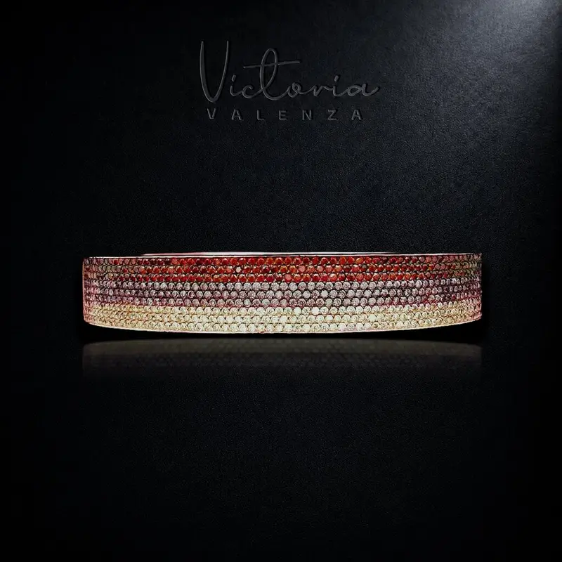 925 Sterling Roségoud Vergulde Armband met Zirkonia Stenen