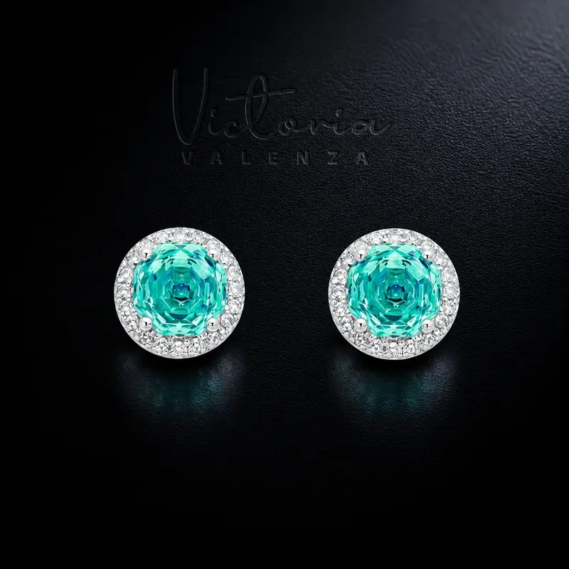 925 Sterling Zilveren Entourage Oorbellen met Topaaskleurige Zirkonia Stenen