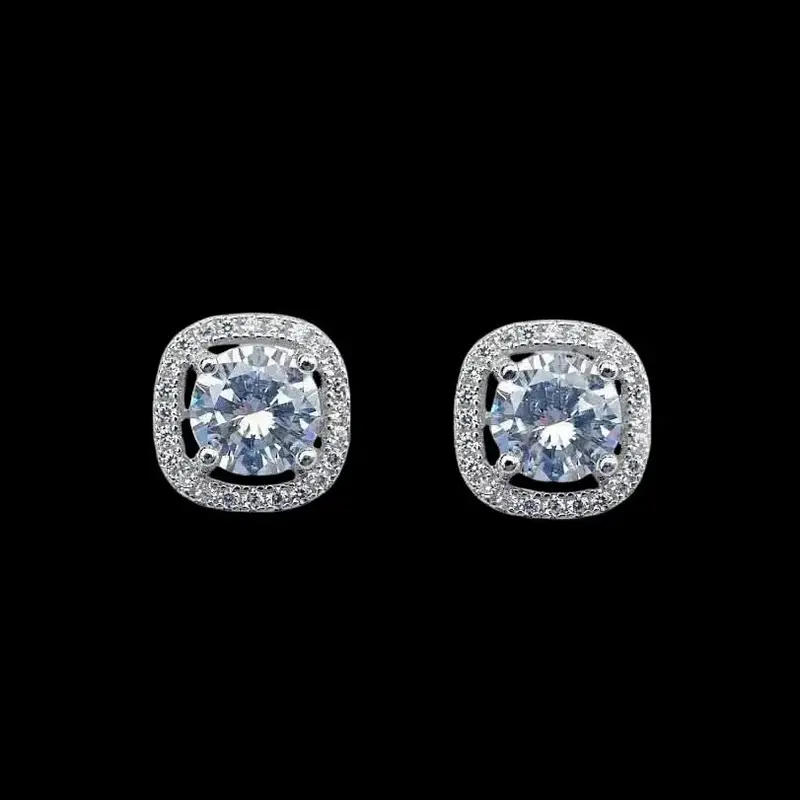 925 Sterling Zilveren Entourage Oorbellen met Zirkonia Stenen