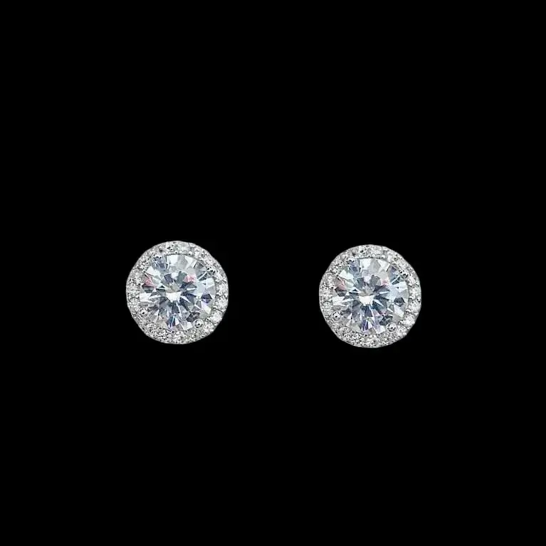 925 Sterling Zilveren Entourage Oorbellen met Zirkonia Stenen