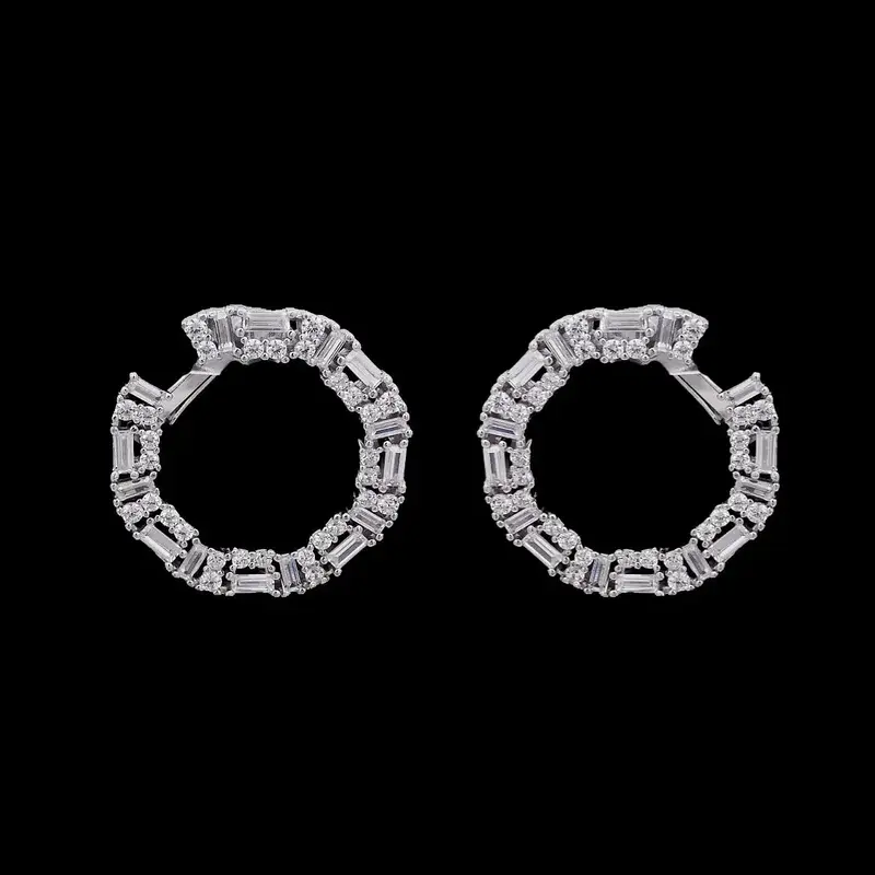 925 Sterling Zilveren Fantasie Oorbellen met Zirkonia Stenen
