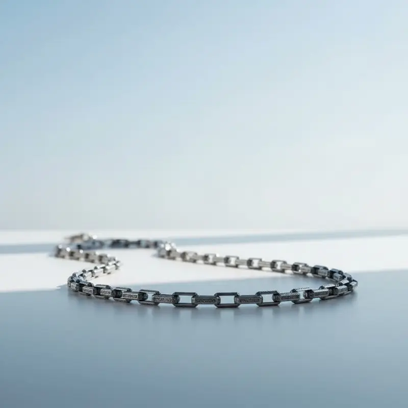 925 Sterling Zilveren Geoxideerde Heren Touwketting