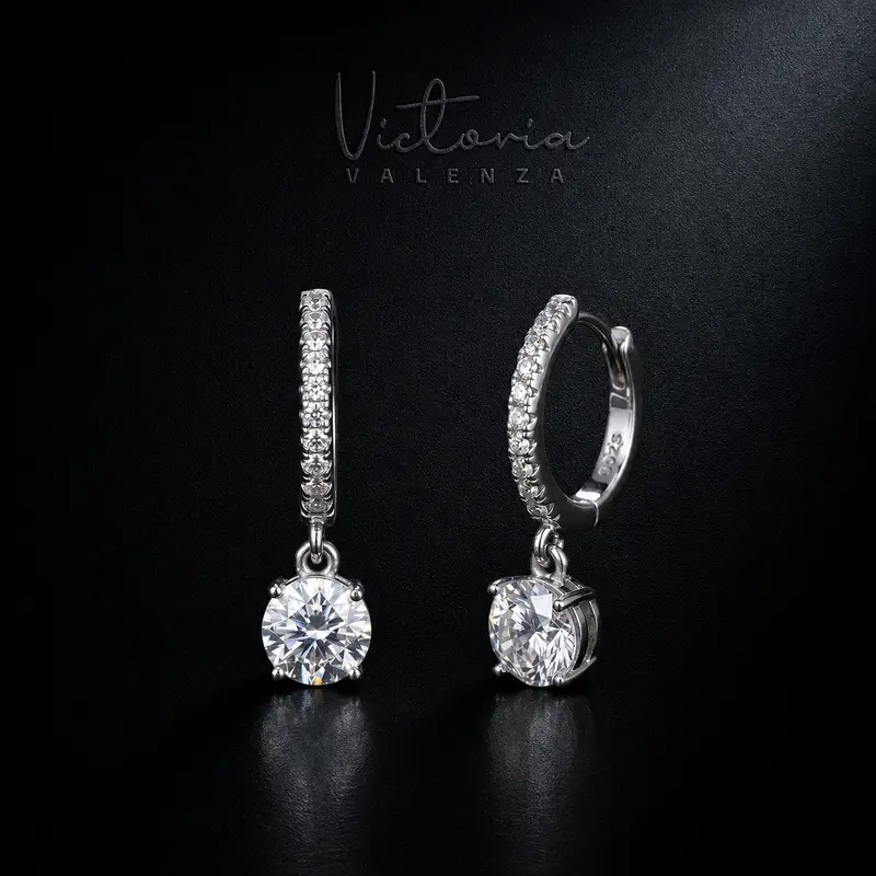 925 Sterling Zilveren Lara Oorbellen met Zirkonia Stenen