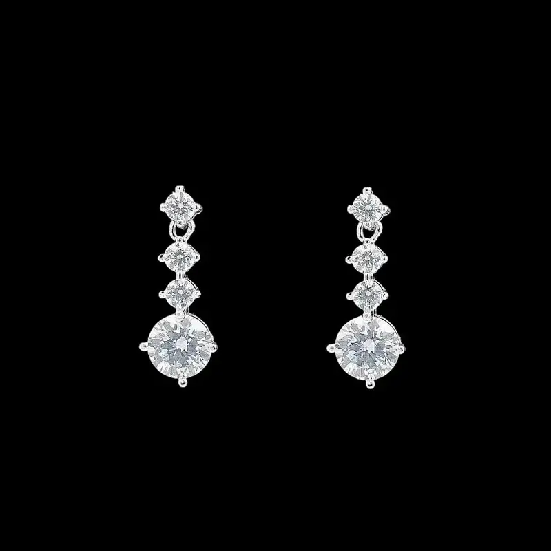 925 Sterling Zilveren Oorbellen met Zirkonia Stenen
