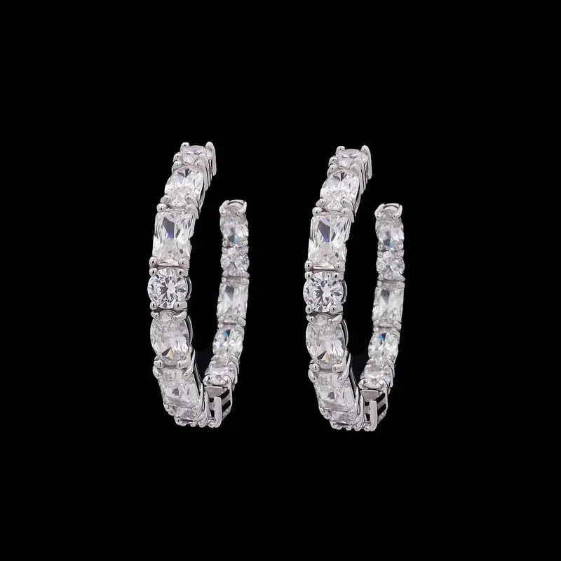 925 Sterling Zilveren Oorbellen met Zirkonia Stenen