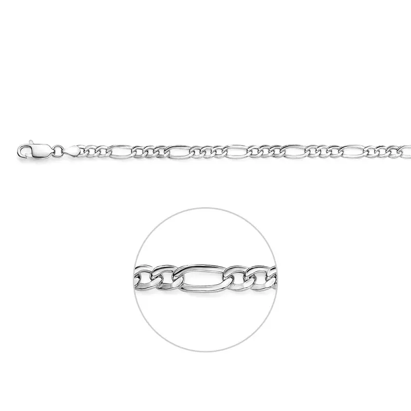925 Zilveren Figaro Ketting 5,1 mm Heren