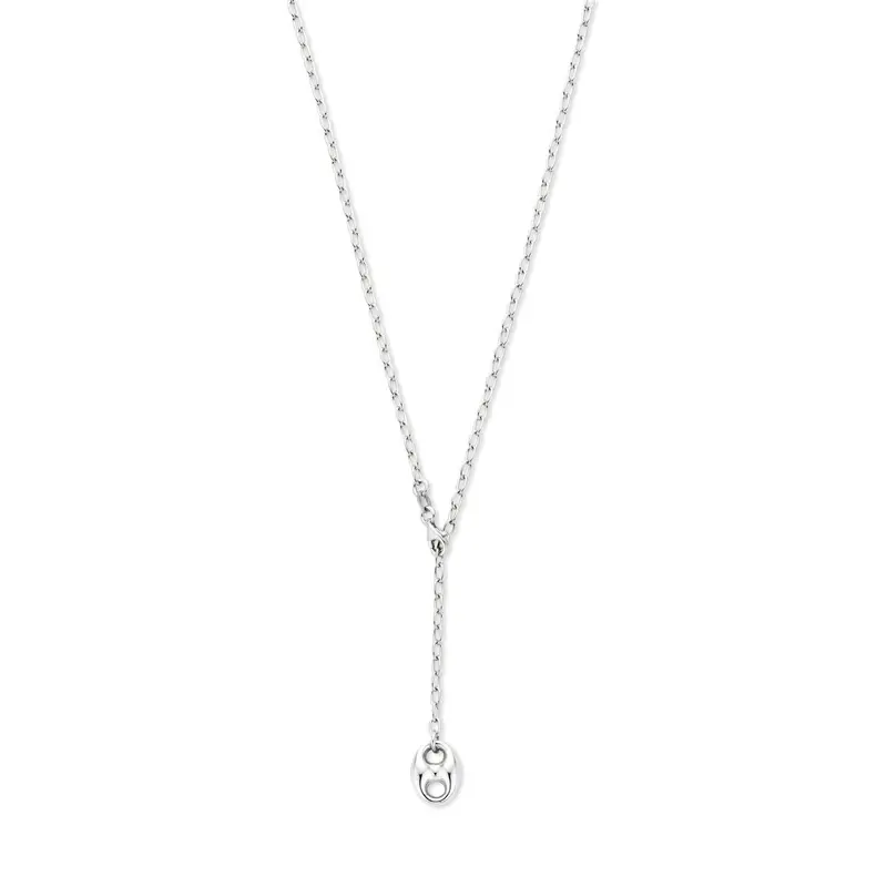 925 Zilveren ketting met hanger koffieboon