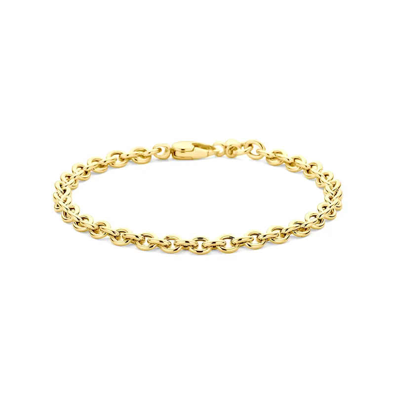 9k armband 4,5 mm 18,5 cm 9K geel