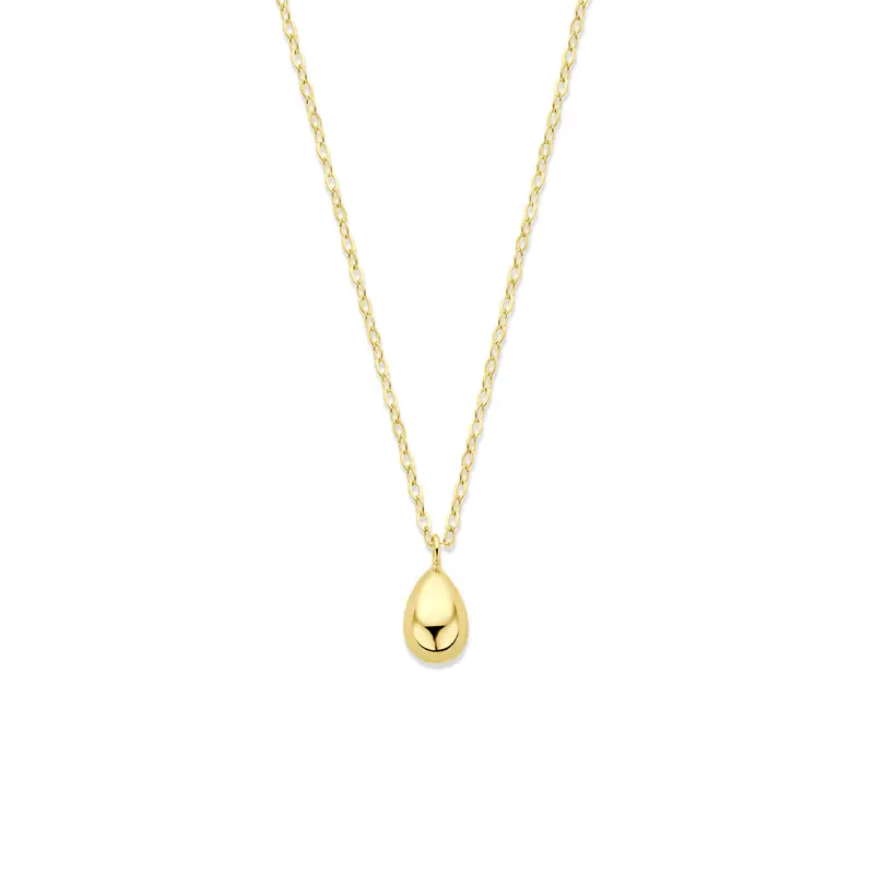 9k collier druppel 42 - 45 cm 9K geel
