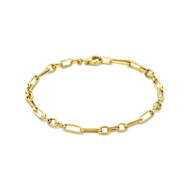 9k geelgouden ankerarmband – 4mm breed