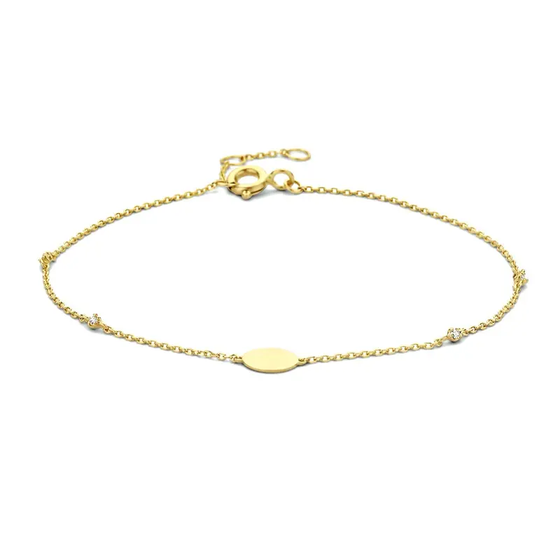 9k Geelgouden Armband met Zirkonia Rij