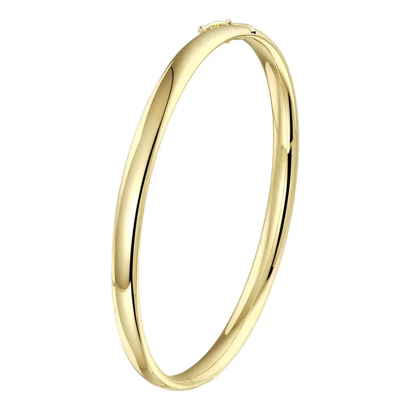 9k Geelgouden Bangle armband met scharniersluiting