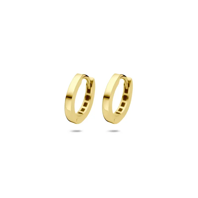 9k Geelgouden dames klapoorringen – buisdikte 2 mm