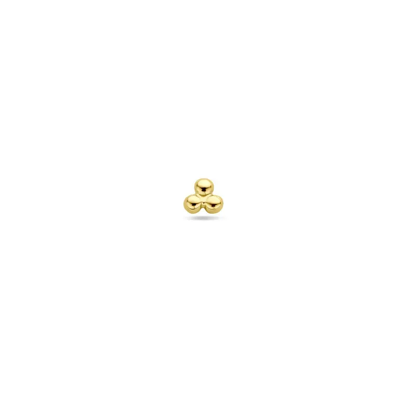 9k Geelgouden flat back piercing 3 mm