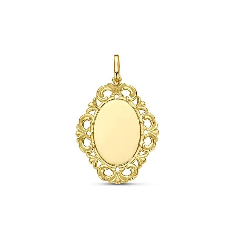 9k Geelgouden graveerhanger