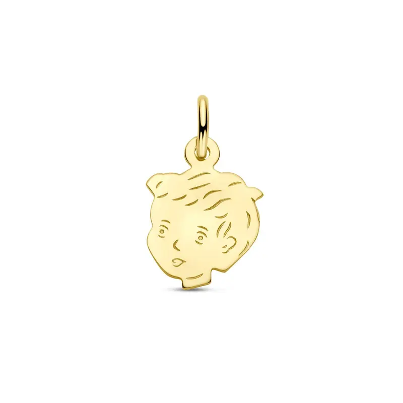 9k Geelgouden hanger kinderhoofdje