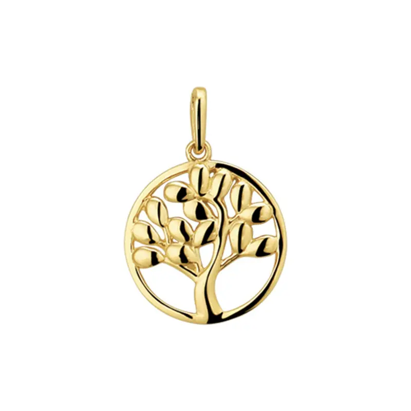 9k Geelgouden hanger met levensboom