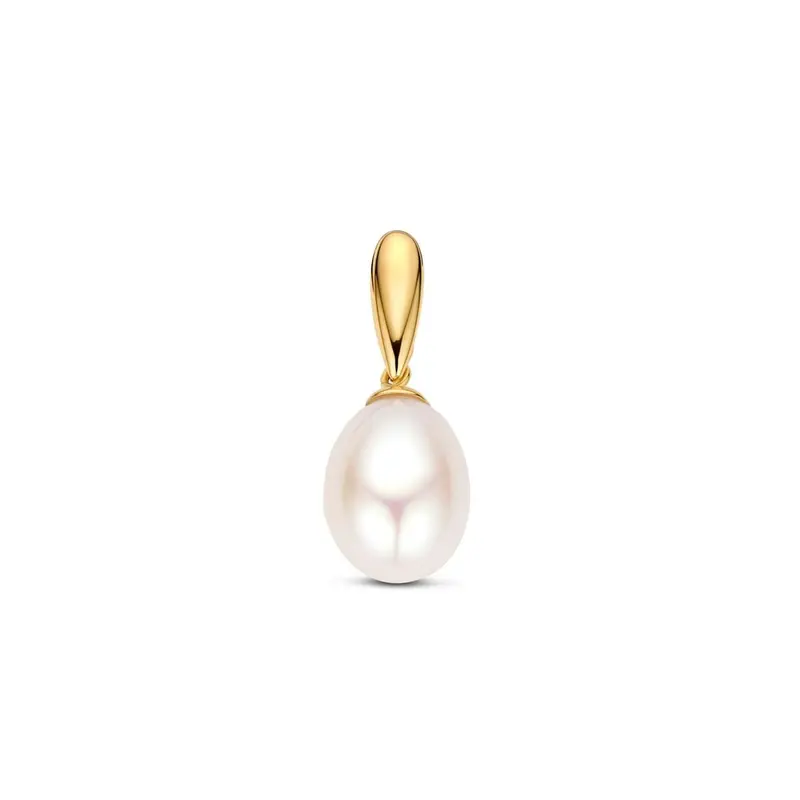 9k geelgouden hanger met parel