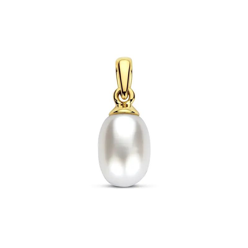 9k Geelgouden hanger met parel