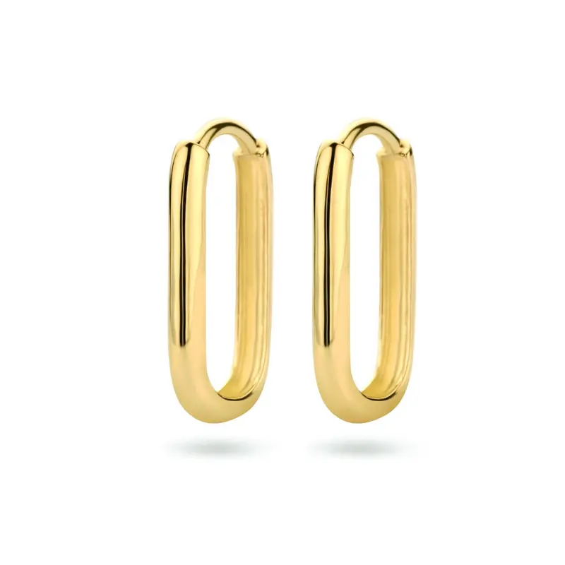 9k Geelgouden klapoorringen 16 mm