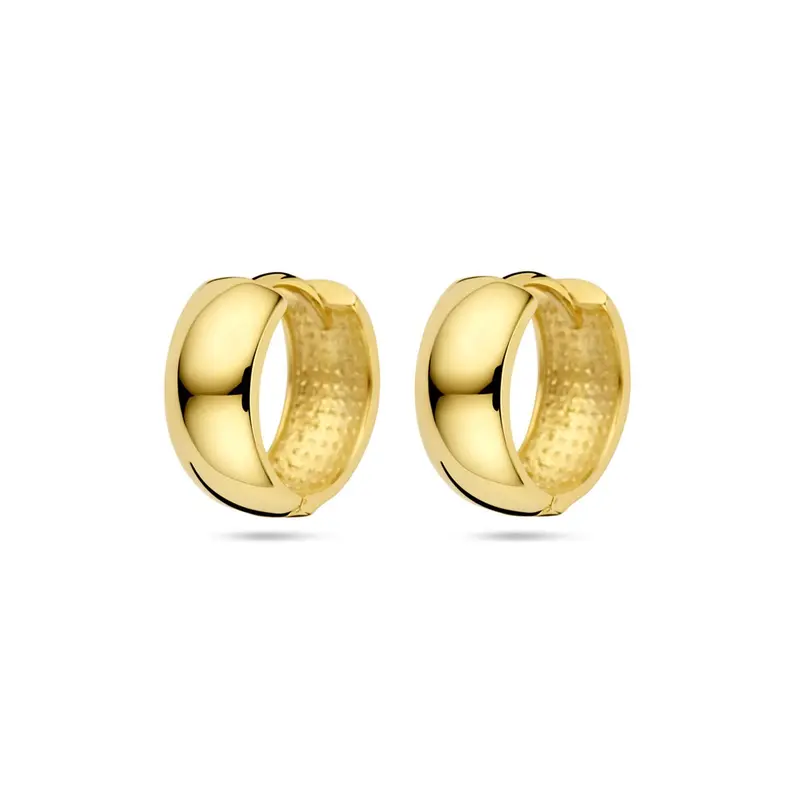 9k Geelkleurige klapoorringen 13 x 5.5 mm