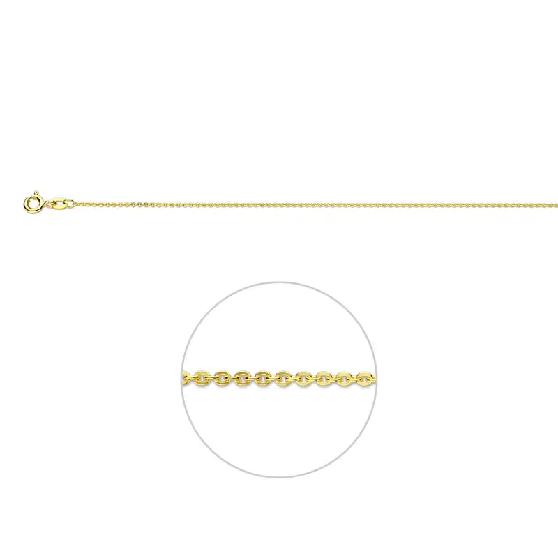 9k Gouden Ketting Zonder Hanger Anker