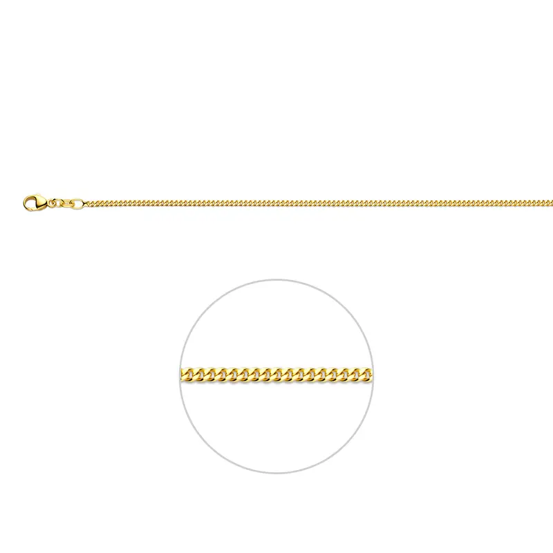 9k gourmette 1,7 mm 9K geel