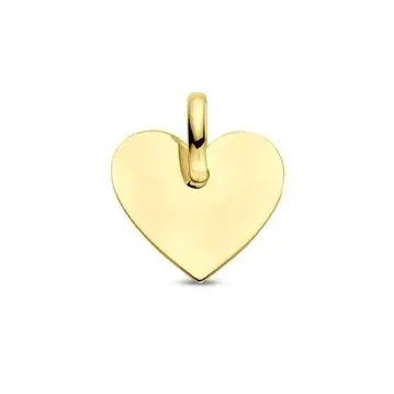 9K graveerhanger hart 13 mm 9K geelgoud – 8000276